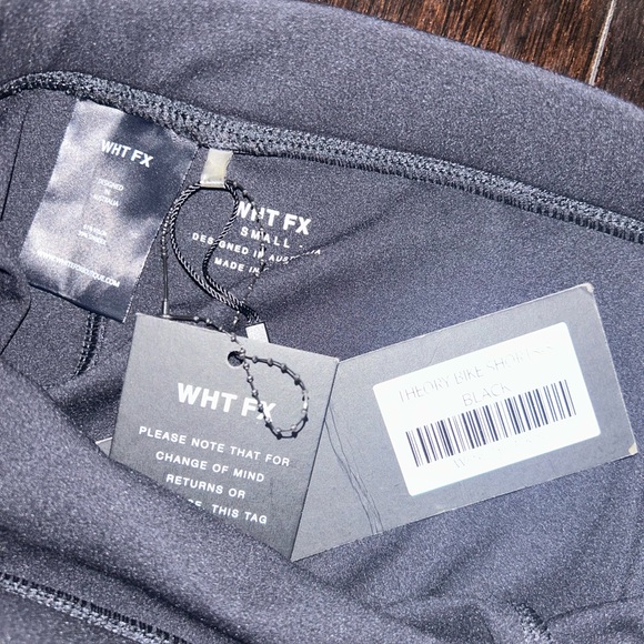 NWT S White Fox Boutique Black Bike Shorts unisex high waisted stretch spandex - Picture 5 of 6